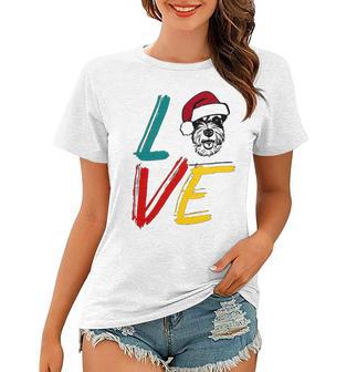 Love My Xmas Miniature Schnauzer Women T-shirt | Favorety DE