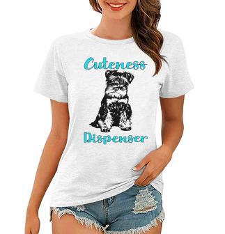 Miniature Schnauzer At Home Cuteness Dispenser Multi Tasking Dog Women T-shirt | Favorety DE