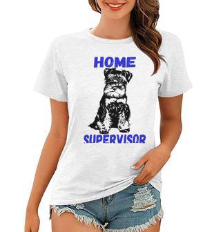 Miniature Schnauzer Home Supervisor Child Wrangler Multi Tasking Dog Women T-shirt | Favorety AU