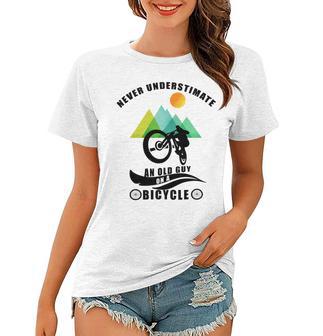 Never Underestimate An Old Guy On A Bicycle Women T-shirt | Favorety DE