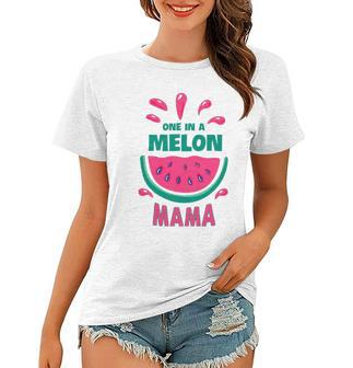 One In A Melon Mama Watermelon Funny Family Matching Mothers Day Women T-shirt | Mazezy