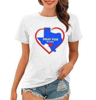 Pray For Uvalde Texas Map Heart Protect Our Children Rip For Uvalde Women T-shirt | Mazezy