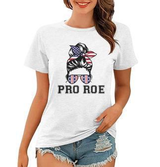 Pro 1973 Roe  Cute Messy Bun Mind Your Own Uterus Women T-shirt