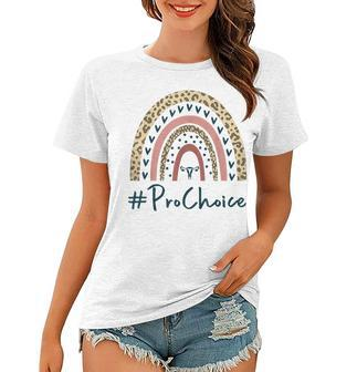 Pro Choice Leopard Rainbow Feminist Womens Rights My Choice Women T-shirt - Seseable