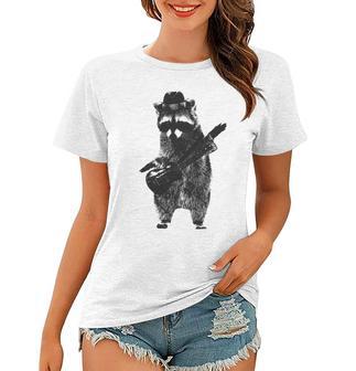 Raccoon Wielding Ukulele Women T-shirt | Favorety CA