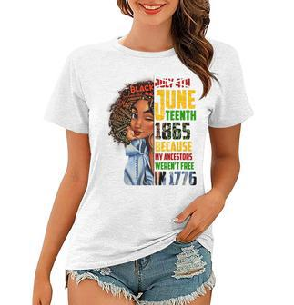 Remembering My Ancestors Junenth Black Freedom 1865 Gift Women T-shirt | Mazezy DE