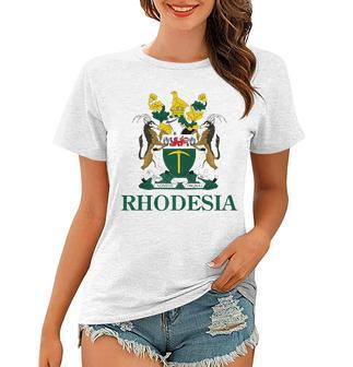 Rhodesia Coat Of Arms Zimbabwe Funny South Africa Pride Gift Women T-shirt | Mazezy