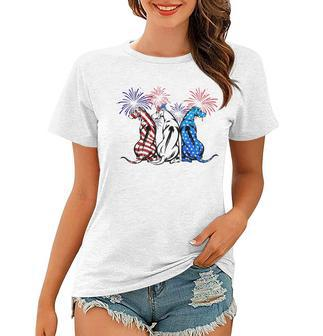 Rhodesian Ridgeback Dog 4Th Of July Patriotic Animal Tees Women T-shirt | Mazezy