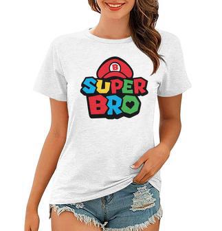 Super Bro Funny Brother Video Gaming Lover Gift Birthday Holiday By Mesa Cute Women T-shirt | Favorety UK