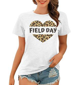 Teachers Field Day Leopard Heart Last Day Of School Kids Men Women T-shirt - Seseable