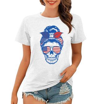 Ultra Maga Red White Blue Skull Women T-shirt | Favorety DE