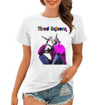 Unicorn Lover Tired Unicorn Gift Women T-shirt - Thegiftio UK