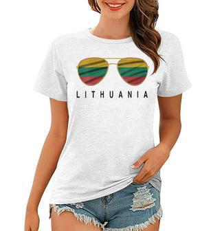 Womens Lithuania Sunglasses Lithuania Flag Lithuanian Women T-shirt | Mazezy