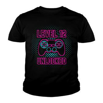 12 Year Old 12Th Video Gamer Gaming Birthday Party Boys Girl Youth T-shirt - Seseable