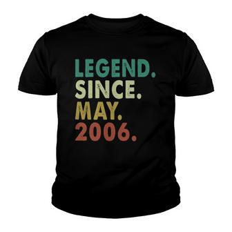 16 Years Old Funny Legend Since May 2006 16Th Birthday Gifts Youth T-shirt | Mazezy