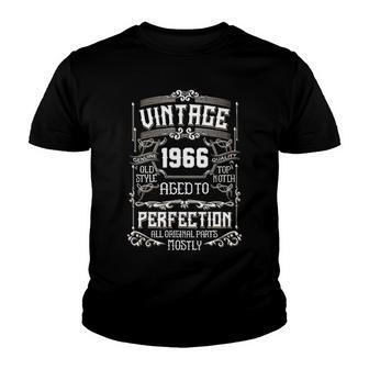 1966 Birthday Gift 1966 Aged To Perfection All Original Parts Youth T-shirt - Seseable