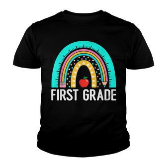 1St Grade Rainbow Teacher Team First Grade Squad Girls Boys V2 Youth T-shirt - Thegiftio UK