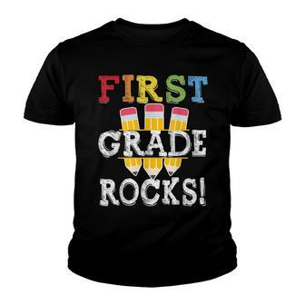 1St Grade Rocks Back To School Student Kid Teacher Team Youth T-shirt - Seseable