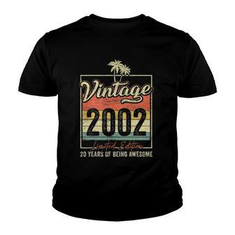 20 Birthday Gifts Vintage 2002 Limited Edition 20 Years Old Youth T-shirt | Mazezy