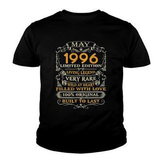 26Th Birthday Gift 26 Years Old Retro Vintage May 1996 Birthday Party Youth T-shirt | Mazezy