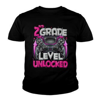 2Nd Grade Level Unlocked Game On 2Nd Grade Back To School V4 Youth T-shirt - Thegiftio UK