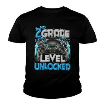2Nd Grade Level Unlocked Game On 2Nd Grade Back To School V5 Youth T-shirt - Thegiftio UK