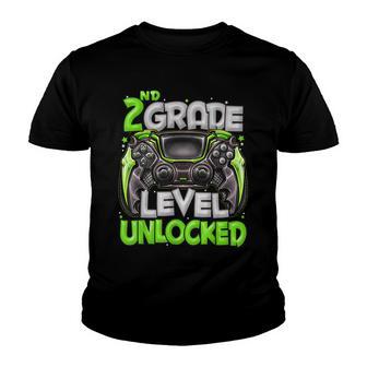 2Nd Grade Level Unlocked Game On 2Nd Grade Back To School Youth T-shirt - Thegiftio UK