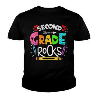 2Nd Grade Rocks Rocking 2Nd Grade Teacher Youth T-shirt - Thegiftio UK