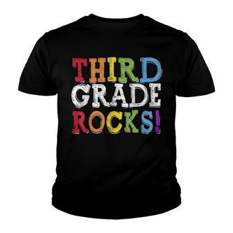 3Rd Grade Rocks Squad Third Team Teacher Back To School Youth T-shirt - Thegiftio UK