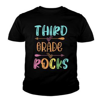 3Rd Grade Rocks Third Grade Rocks Teacher Student Youth T-shirt - Thegiftio UK