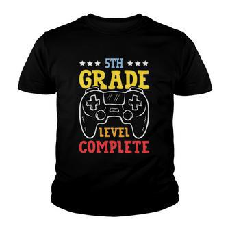 5Th Grade Level Complete Last Day Of School Game Controller Youth T-shirt | Mazezy