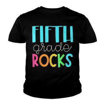 5Th Teacher Team Fifth Grade Rocks Youth T-shirt - Thegiftio UK