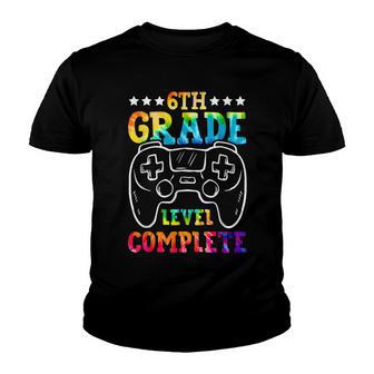 6Th Grade Level Complete Game Last Day Of School Tie Dye Boy Youth T-shirt - Thegiftio UK