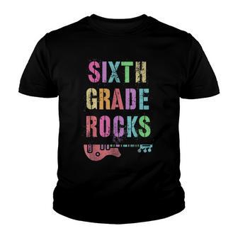 6Th Grade Rocks Student Teacher Rockstar Team Sixth Grader Youth T-shirt - Thegiftio UK