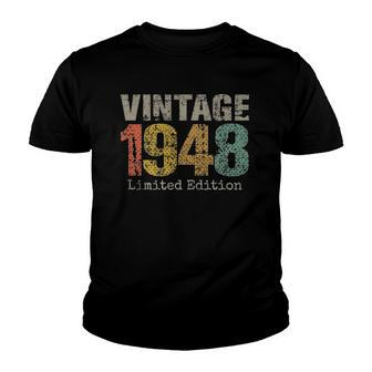 74 Years Old Gifts Vintage 1948 Limited Edition 74Th Birthday Youth T-shirt | Mazezy UK