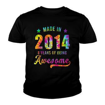 8 Years Old 8Th Birthday 2014 Tie Dye Awesome Youth T-shirt | Mazezy UK
