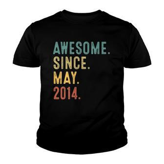 8 Years Old Gifts Awesome Since May 2014 8Th Birthday Youth T-shirt | Mazezy