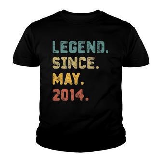 8 Years Old Gifts Legend Since May 2014 8Th Birthday Youth T-shirt | Mazezy UK