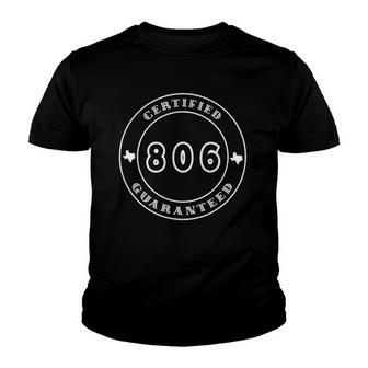 806 Area Code Fun Amarillo Lubbock West Texas Youth T-shirt | Mazezy