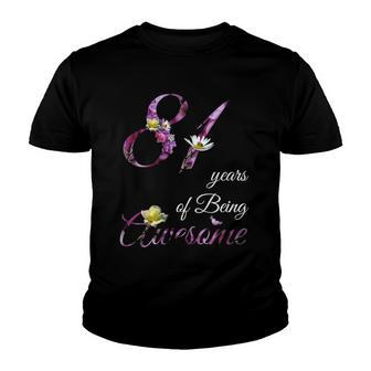 81 Years Old Awesome Floral 1941 81St Birthday Gift Youth T-shirt | Mazezy