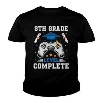 8Th Grade Level Complete Gamer Class Of 2022 Graduation Kids Youth T-shirt | Mazezy