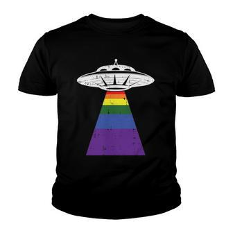 Alien Abduction Gay Pride Lgbtq Gaylien Ufo Proud Ally Youth T-shirt | Mazezy
