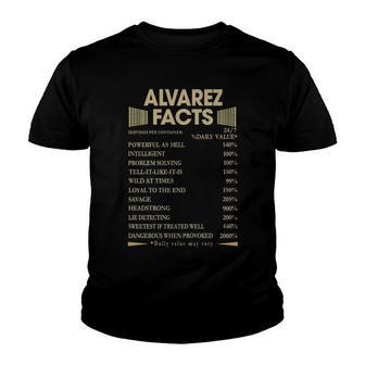 Alvarez Name Gift Alvarez Facts Youth T-shirt - Seseable