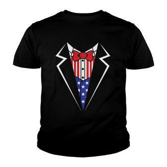 American Tuxedo Funny 4Th Of July Independence Day Gift Youth T-shirt - Thegiftio UK