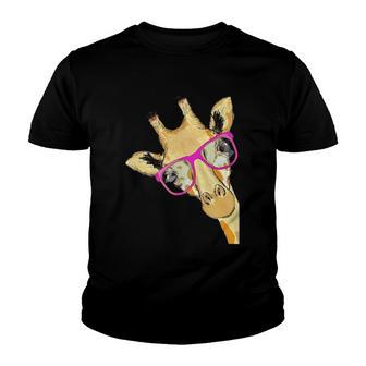 Animal Tees Hipster Giraffe Lovers Youth T-shirt | Mazezy