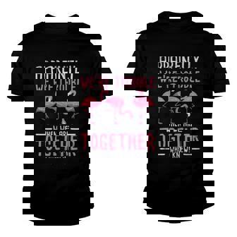 Apparently We Are Trouble Flamingo Youth T-shirt | Mazezy