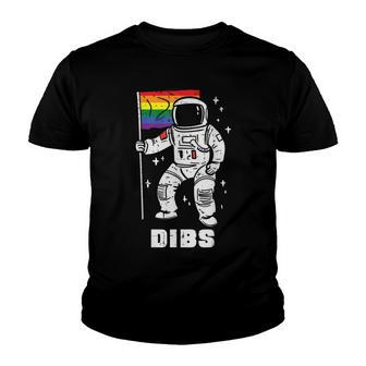 Astronaut Rainbow Flag Dibs Gay Pride Lgbtq Space Men Women Youth T-shirt - Thegiftio UK