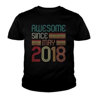 Awesome Since May 2018 4Th Birthday 4 Years Old Vintage Youth T-shirt | Mazezy