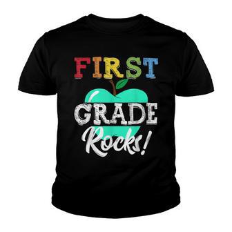 Back To First Day Of School 1St Grade Rocks Teacher Squad Youth T-shirt - Thegiftio UK
