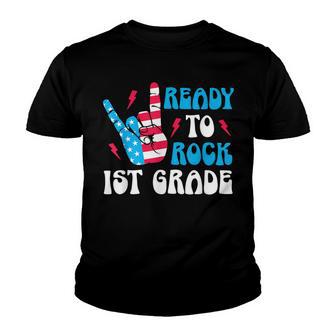 Back To School For Boys & Girls | Ready To Rock 1St Grade Youth T-shirt - Thegiftio UK